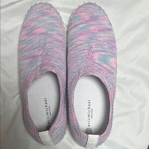 Eric Michael Pastel Pink Multi Knit Slip-On Women's Slippers